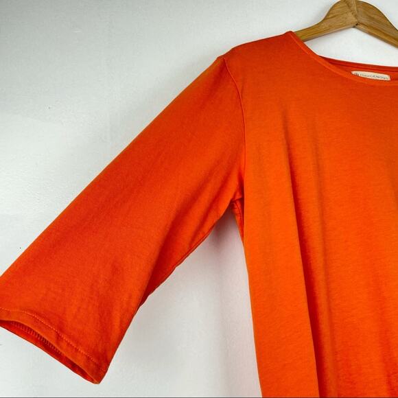 Indigenous | Organic Cotton 3/4 Sleeve Top Orange - Picture 6 of 10